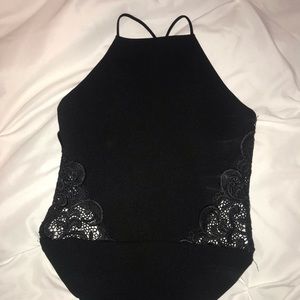 black bodysuit